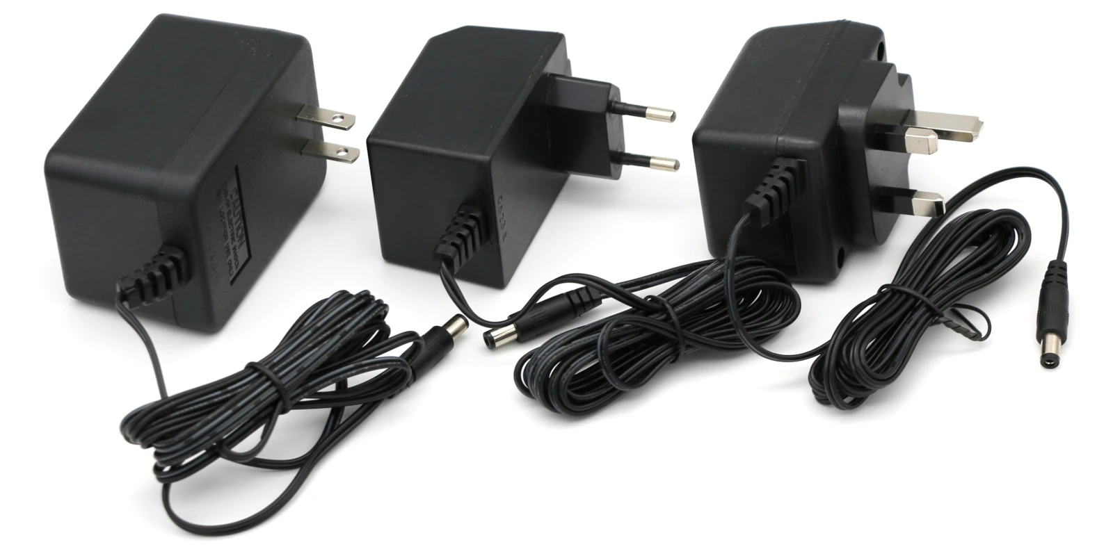 US, EU, and UK power adapters