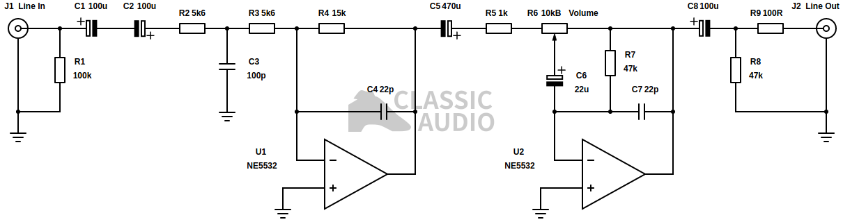 Shunt feedback hifi preamp