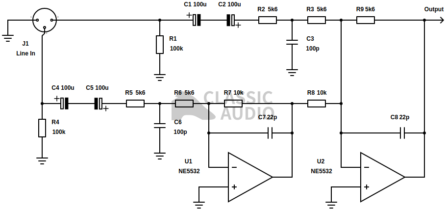 Shunt feedback balanced input circuit