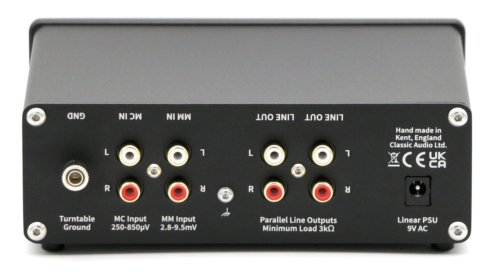 SPARTAN 20 phonostage rear connections