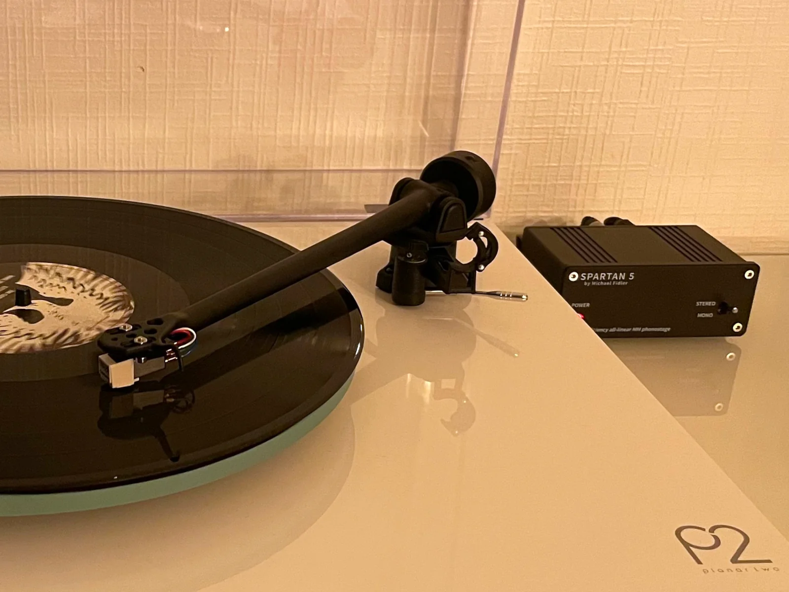 Spartan 5 phono preamp with Rega P2